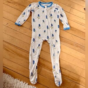 Kyte BABY Periwinkle Bluebonnet Bamboo Zip Onsie | 12-18 months